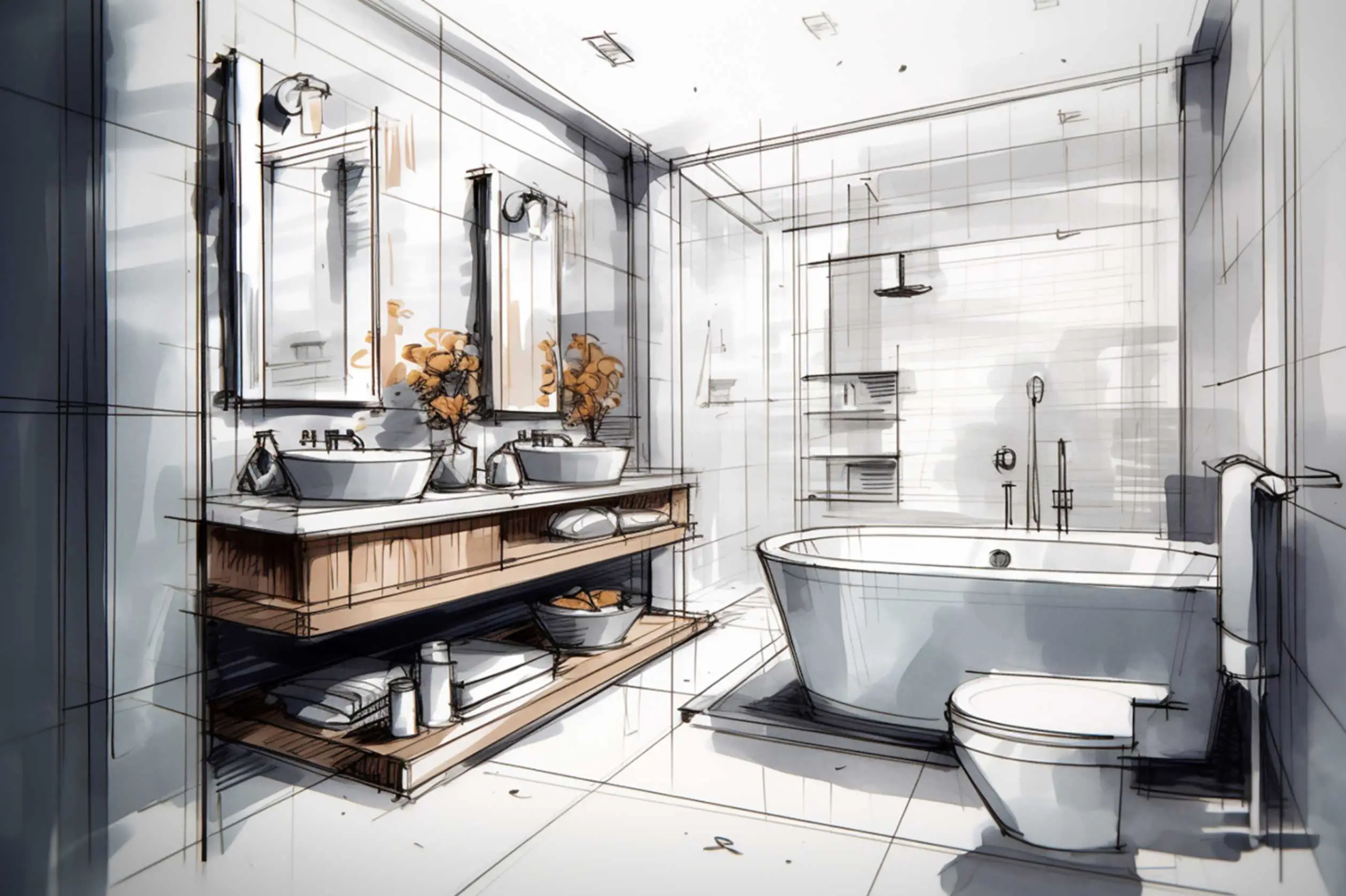 A newly installed bathroom